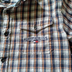 Tommy Hilfiger Cotton Plaid Shirt sz M